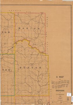 Map of Monroe County, Indiana