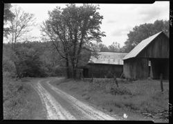 Two views of old barn, Jackson Creek road, Yellowwood Lake