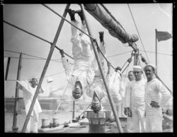 Sailors taking exercise