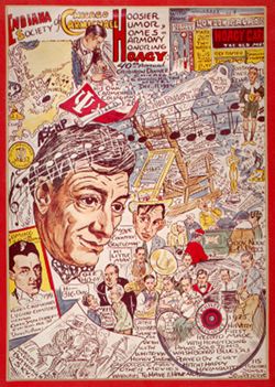 Karl K. Knecht. Cartoon honoring Hoagy Carmichael, presented by the Indiana Society of Chicago.
