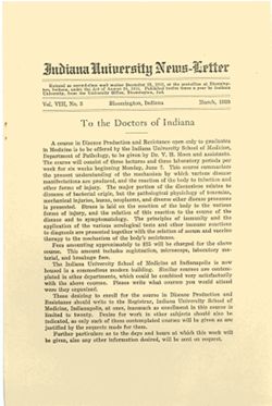 "To the Doctors of Indiana" vol. VIII, no. 3