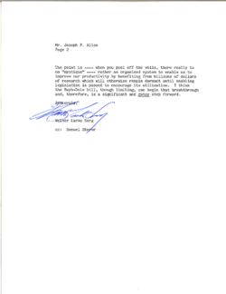Letter from Walter Larke Sorg to Joseph P. Allen, March 15, 1979