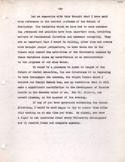 "Address at Indianapolis Alumni Foundation Day Dinner" May 1, 1940