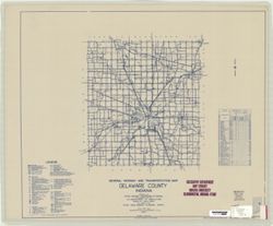 General highway and transportation map of Delaware County, Indiana