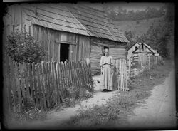 George White cabin, Dead Fall, Mrs. White in both pictures