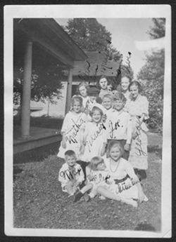 Robison grandchildren at the Robison family reunion, ca. 1918.
