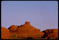 In Monument Valley. A tea kettle butte.