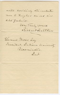 Rathbun, Richard (re: Honorary degree), 20 June 1883