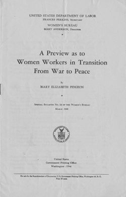 Women’s Education (War & Post War Period), 1942-1943