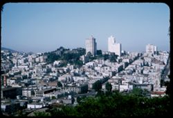 South hump of Russian Hill seen from Telegraph Hill on fine clear May morning