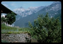 Austrian Alps seen from house above Neustift in Stubai Valley