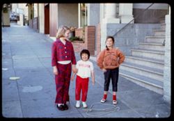Three little girls  Fillmore Street near Union  San Francisco