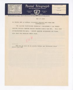 17 May 1939: To: William W. Hawkins. From: Roy W. Howard.