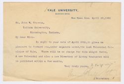 Yale University 1899-1901