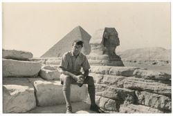 Coughlan in front of the Great Sphinx at Giza