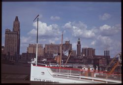 Baltimore's sky line from decks of  Bay passenger boats