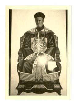 Man in ceremonial Chinese robes