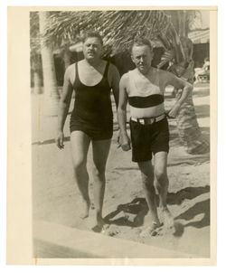 Robert Scripps and Roy Howard on the beach