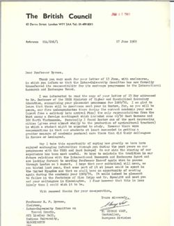 Correspondence, 1960-1969