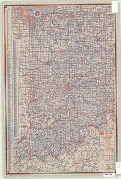 Highway map of Indiana