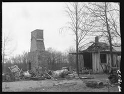 Judson Rogers home after fire, 1944