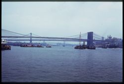East River below Brooklyn Bridge. New York