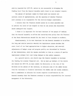 Statement to the Board of Trustees, 18 Dec 1976