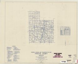 General highway and transportation map of Fayette County, Indiana