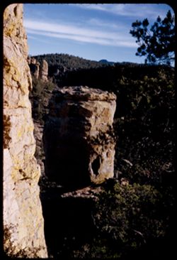 Big balanced rock seen from Massai Pt. Chiricahua