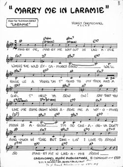 Marry Me In Laramie, lead sheet (melody with chord symbols), 1959