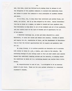 110th Annual Commencement, Northwestern University: "The Due-Note of the Diploma", June 15, 1968