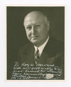 Autographed portrait of James A. Farley