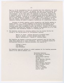 02: Final Report of the Committee on the Improvement of Teaching, ca. 06 November 1962