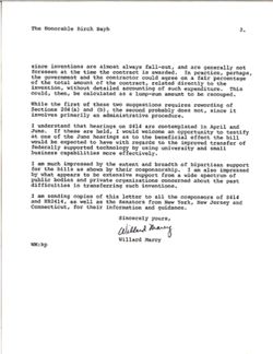 Letter from Willard Marcy to Birch Bayh, March 27, 1979