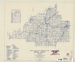General highway and transportation map of Gibson County, Indiana