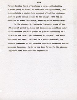 "Foundation Day Address" -Delivered to Indianapolis Alumni in Indianapolis May 4, 1938