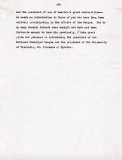 "The University's Role in Training for Citizenship" -45th Annual National Conference on Government, Sponsored by the National Municipal League Nov. 16, 1939