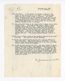 25 December 1944: To: George B. Parker. From: Jack R. Howard.