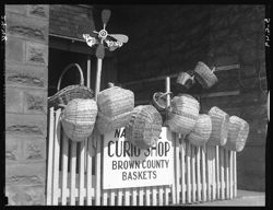 Display of woven baskets at Bill Schnepp's
