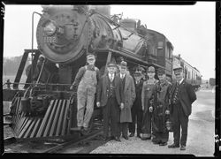 Fletcher Poling and group at Illinois Central railroad