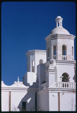 Towers of church of Mission San Xavier del Back near Tucson Ariz