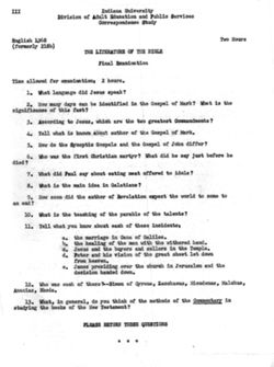 Syllabus and exams - L367 & L368 - Literature of the Bible II, undated