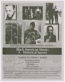 Black American Music: A Historical Survey, undated