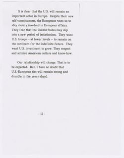 T. Sept. 20, 1991Remarks on U.S.-European Relations, Opening of Europe Year, Ball State University