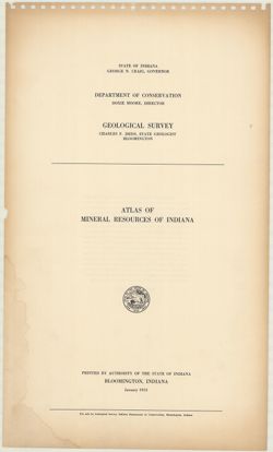 Atlas of mineral resources of Indiana