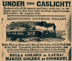 Newspaper clipping, Under the Gaslight