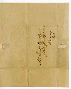 W[illia]m SMITH, P.M., Harmonie [Indiana] To Mr. Lindsley, Agent of Post office department, Vincennes., 1822 Aug. 18