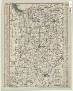 Cities Service road map of Indiana