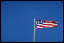 Old Glory flying at Point Reyes