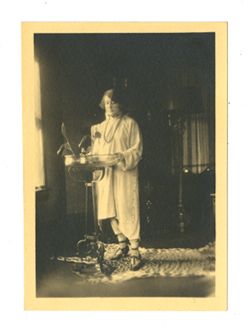 Margaret Howard with house plants